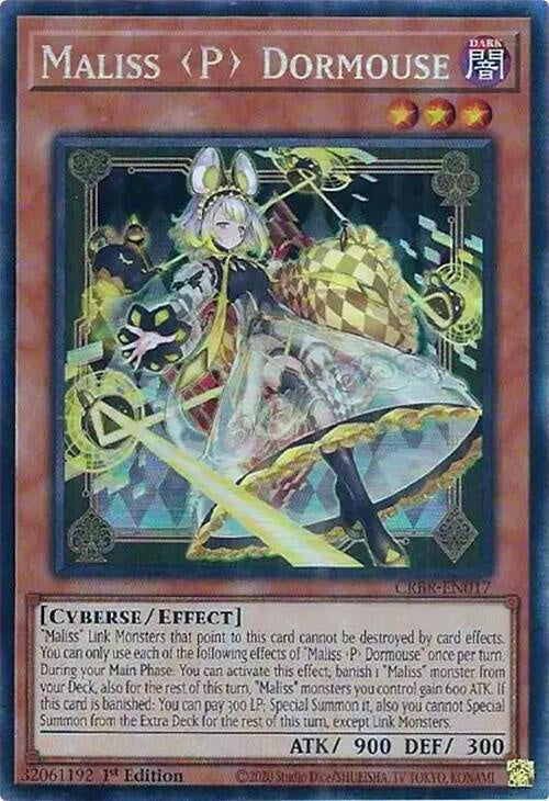 Yu-Gi-Oh! CRBR-EN017 Maliss P Dormouse Collectors Rare 1st Edition