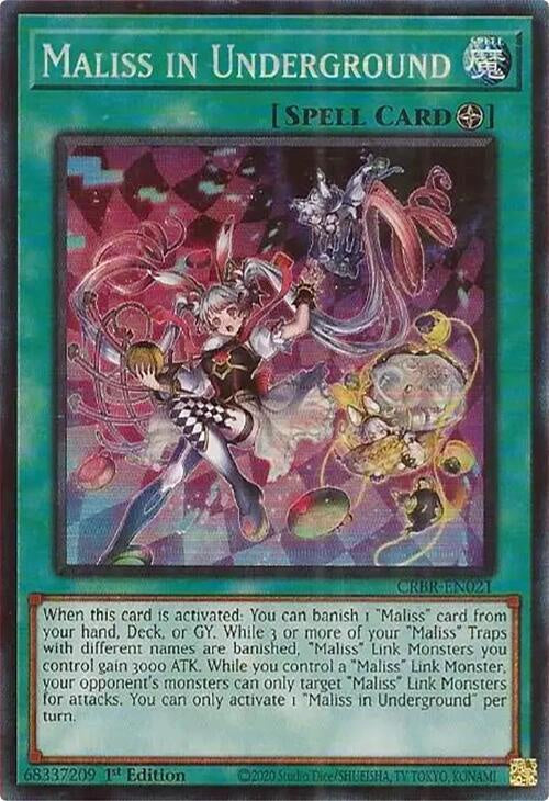 Yu-Gi-Oh! Maliss in Underground Collectors Rare CRBR-EN021 1st Edition