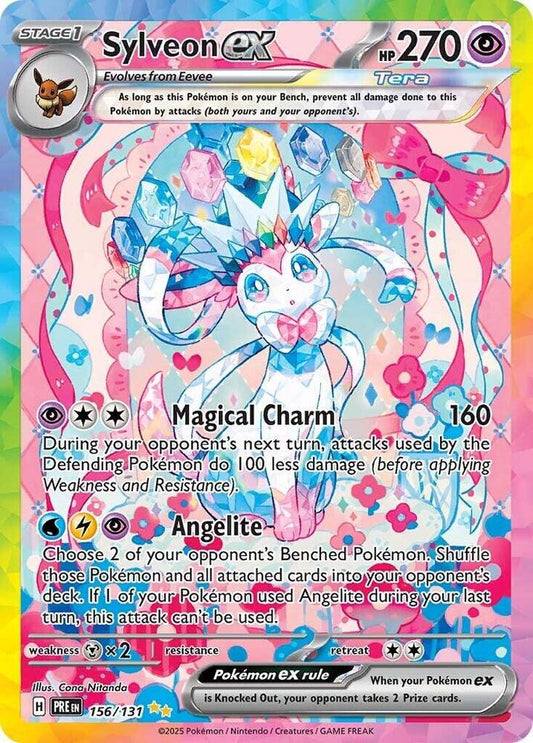 Pokémon Sylveon ex 156/131 SIR Prismatic Evolutions NM