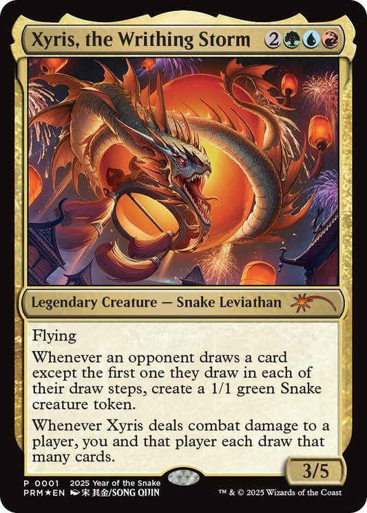 “Xyris, the Writhing Storm Year of the Snake 2025 Standard Showdown promo card.”