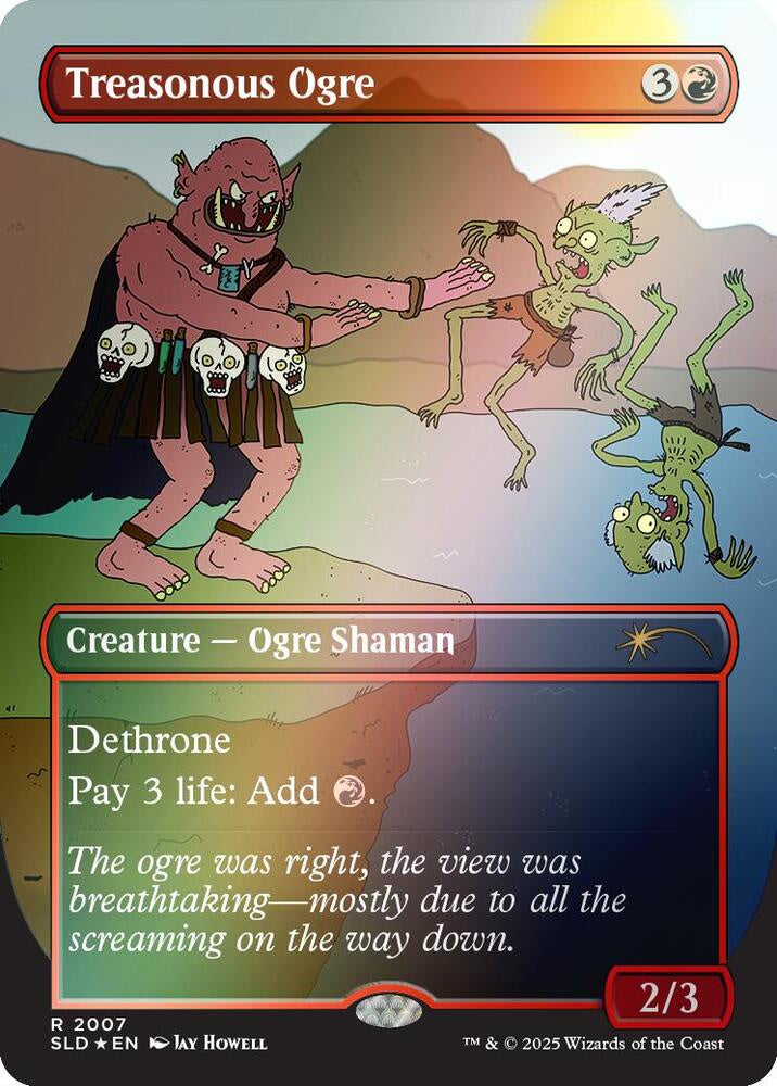 Treasonous Ogre Rainbow Foil Secret Lair Drop Series SLD MTG trading card