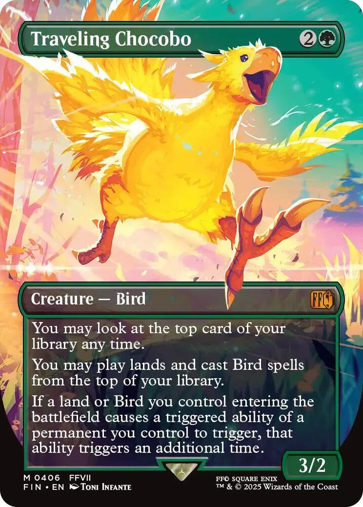 Final Fantasy Variants Foil: Traveling Chocobo (0406 - Borderless)