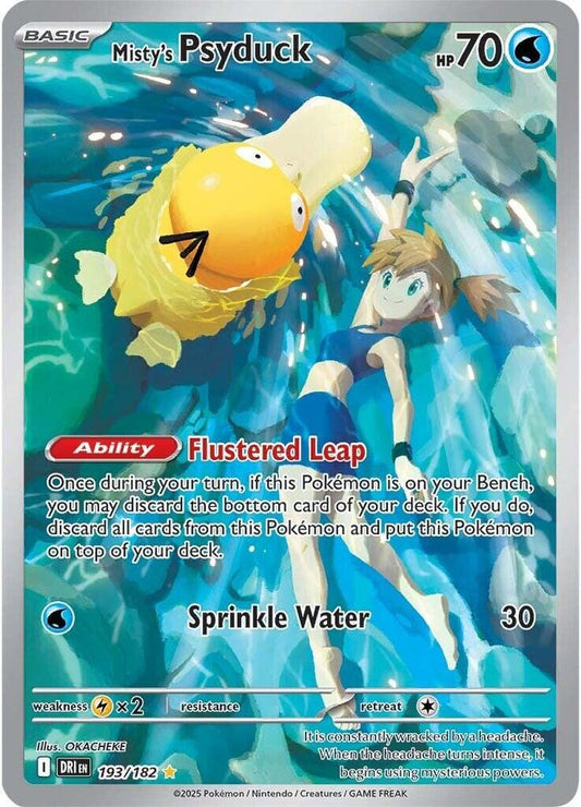 Product image of Pokémon TCG: Misty’s Psyduck – Illustration Rare – 193/182 – Destined Rivals (NM)