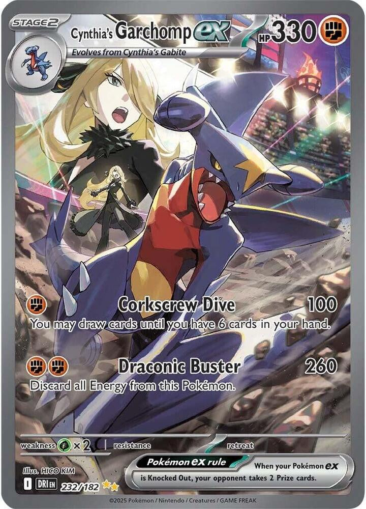 Cynthia’s Garchomp ex 232/182 Special Illustration Rare Pokémon TCG Destined Rivals