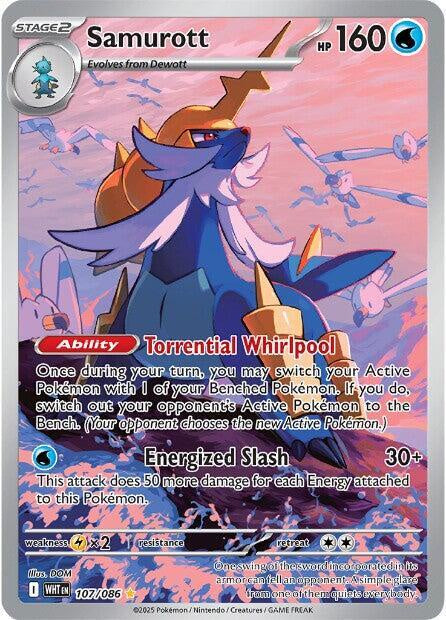 Pokemon Samurott 107/086 White Flare Illustration Rare NM Card