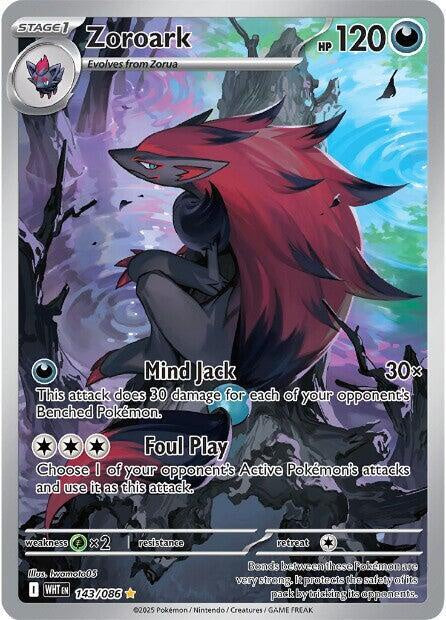 Pokemon Zoroark 143/086 White Flare Holo NM Card