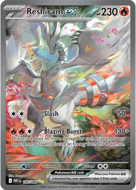 Pokemon Reshiram ex 166/086 White Flare Special Illustration Rare NM Card