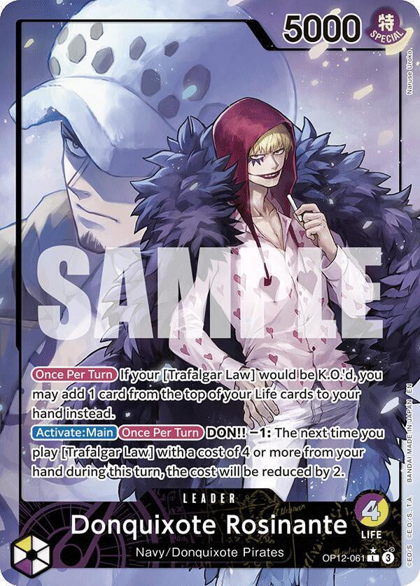 Donquixote Rosinante 061 Alternate Art One Piece card from Legacy of the Master OP12.