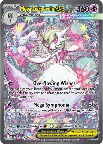Pokémon Mega Gardevoir EX 178/132 Special Illustration Rare Card Near Mint Condition