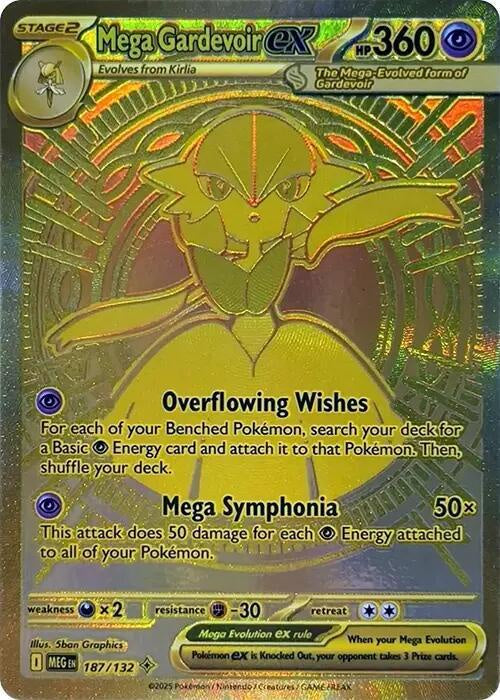 Mega Gardevoir ex ME01 187/132 Holo Near Mint Pokemon card