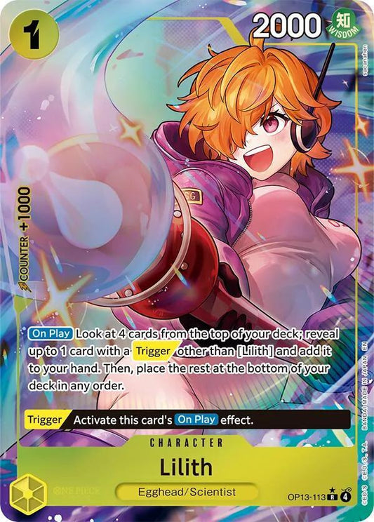 Lilith alternate art card from One Piece Card Game Carrying On His Will OP13.