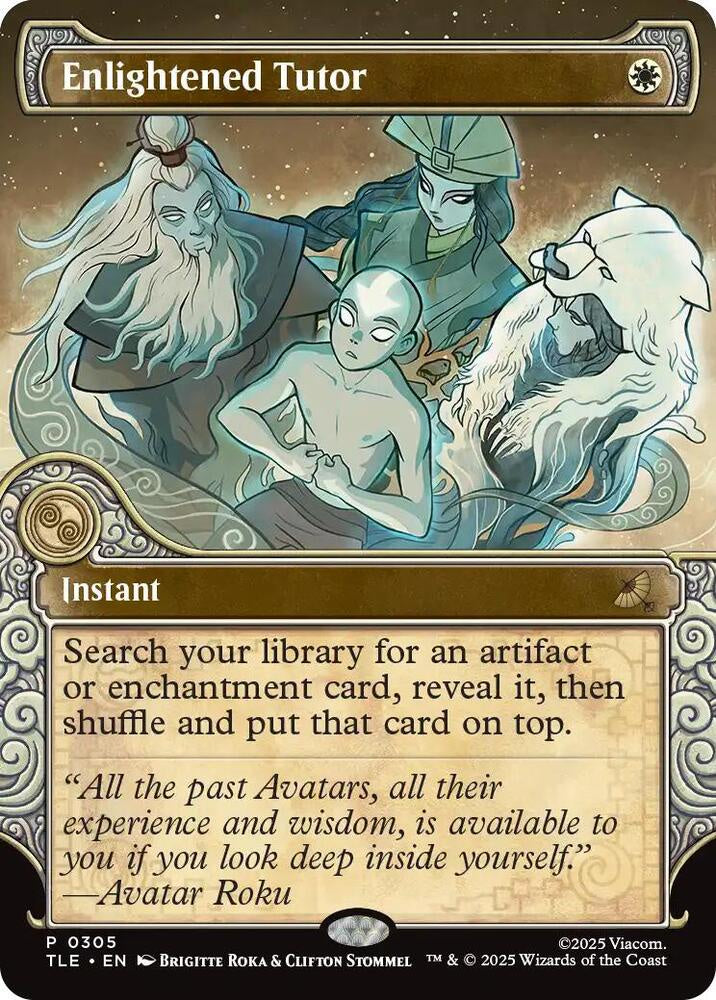 Enlightened Tutor #305 Showcase Rare from Magic the Gathering Avatar The Last Airbender Eternal-Legal TLE, Near Mint non-foil Commander card.
