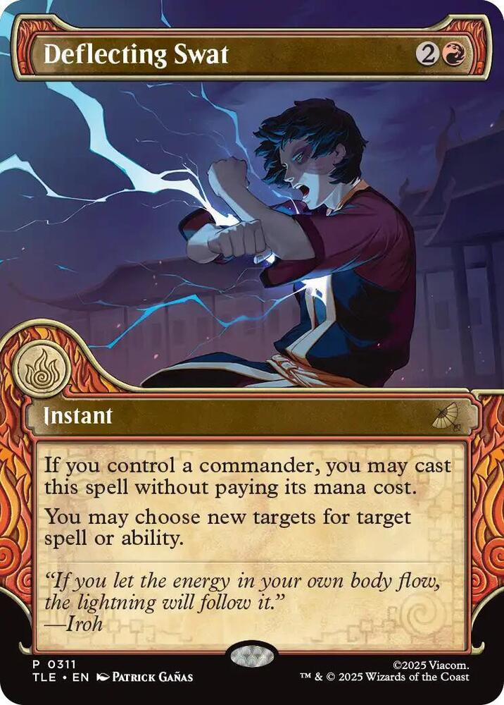 “Deflecting Swat Showcase card from Avatar: The Last Airbender Eternal-Legal set.”