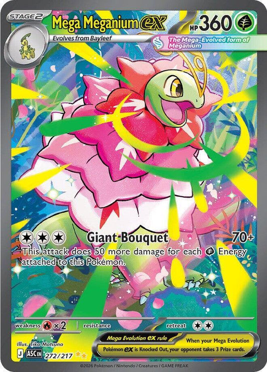 Pokemon Mega Meganium ex 272/217 SIR Ascended Heroes NM