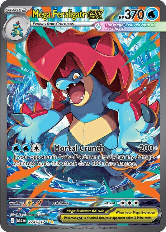 Mega Feraligatr 274 217 Ascended Heroes SIR NM OC
