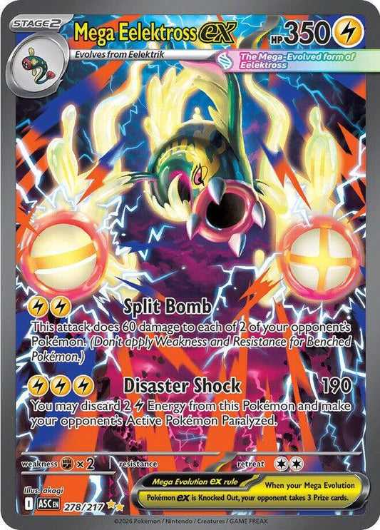 Pokemon Mega Eelektross ex 278/217 Special Illustration Rare NM Card