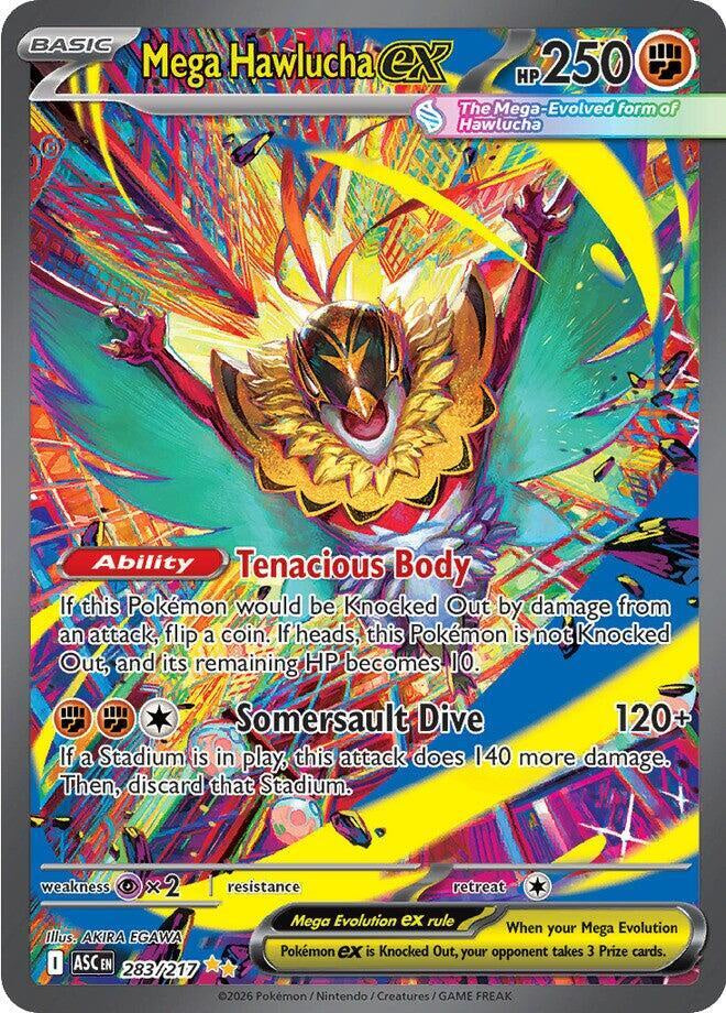 Pokemon Mega Hawlucha ex 283/217 Ascended Heroes Special Illustration Rare NM Card