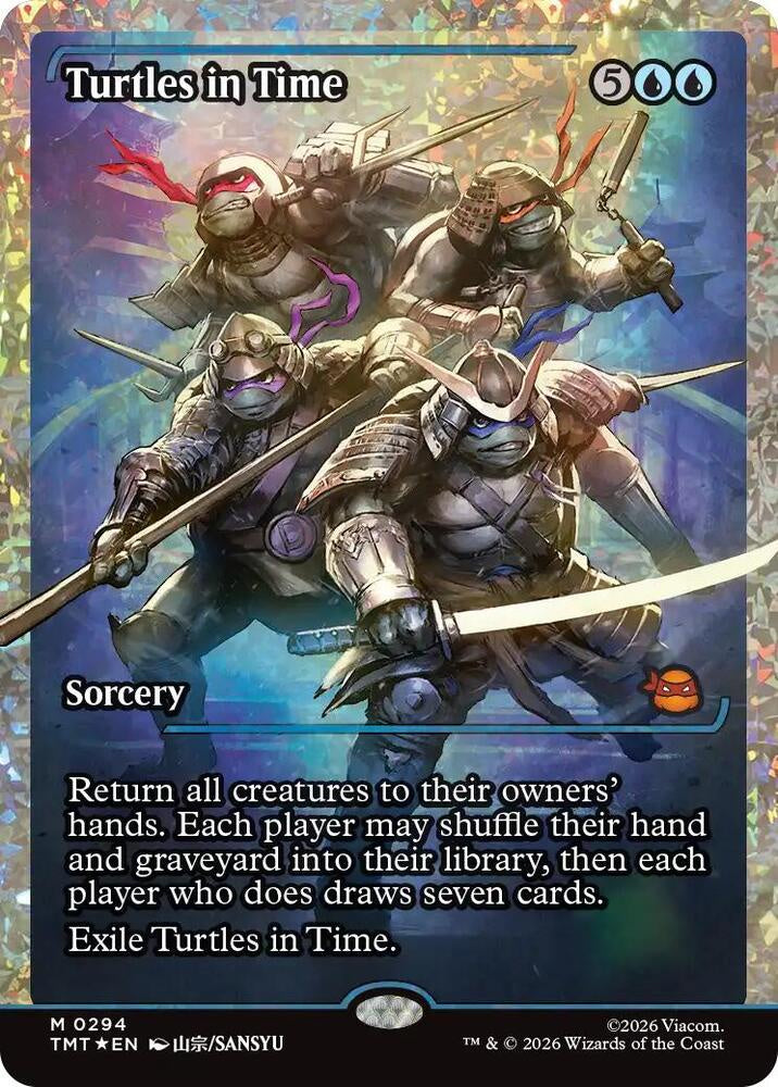 Turtles in Time Showcase Fracture Foil Teenage Mutant Ninja Turtles MTG trading card