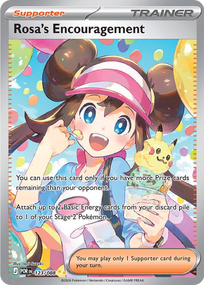 Rosa’s Encouragement 123/088 Special Illustration Rare Perfect Order Near Mint Pokemon card