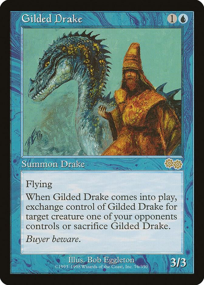 Gilded Drake Urza's Saga USG Magic the Gathering card