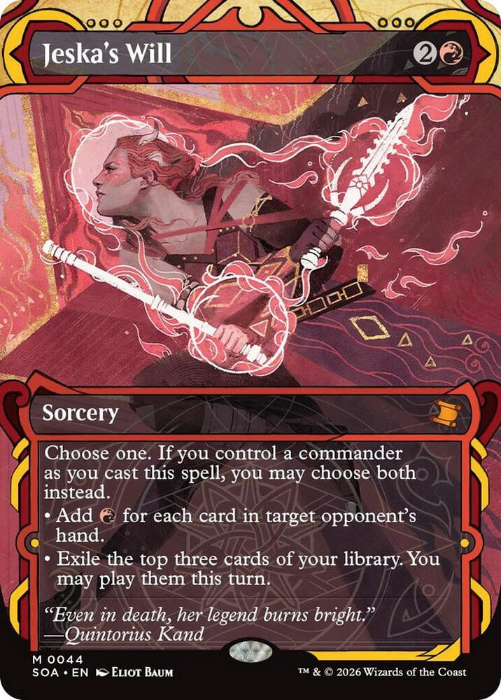 Jeska's Will Secrets of Strixhaven Mystical Archive SOA Magic the Gathering card