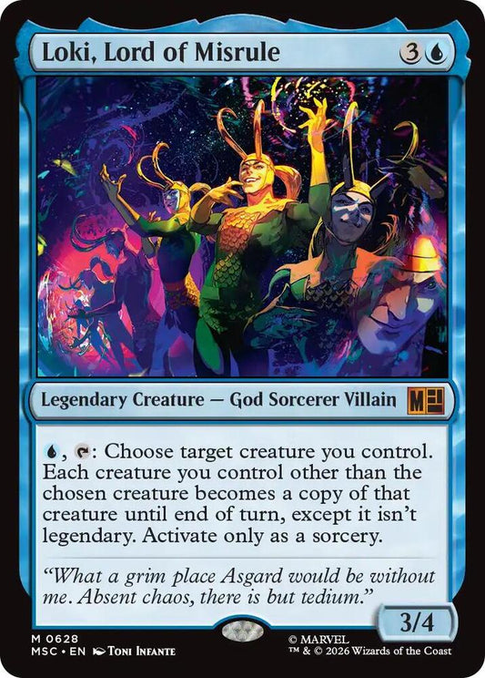Loki Lord of Misrule Commander Marvel Super Heroes MSC MTG trading card