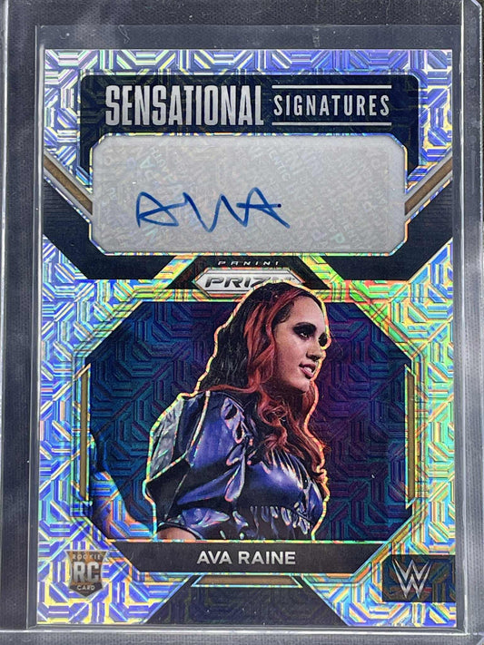 “2023 Panini Prizm WWE Ava Raine Sensational Signatures Mojo /25 autograph card.”