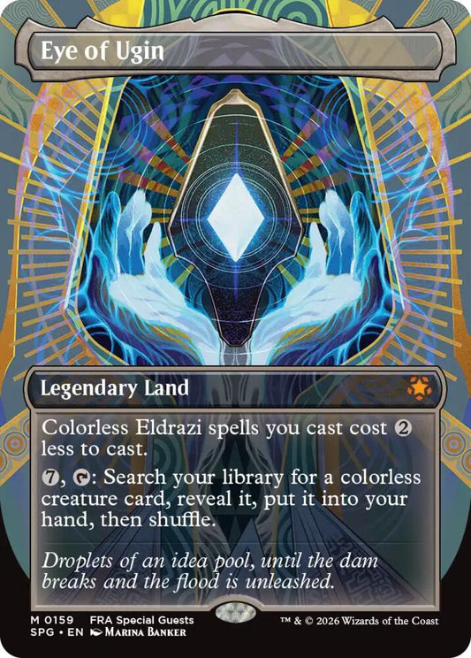 Eye of Ugin #159 Borderless Mythic Rare from Magic the Gathering Special Guests SPG Reality Fracture, Near Mint Eldrazi Legendary Land.