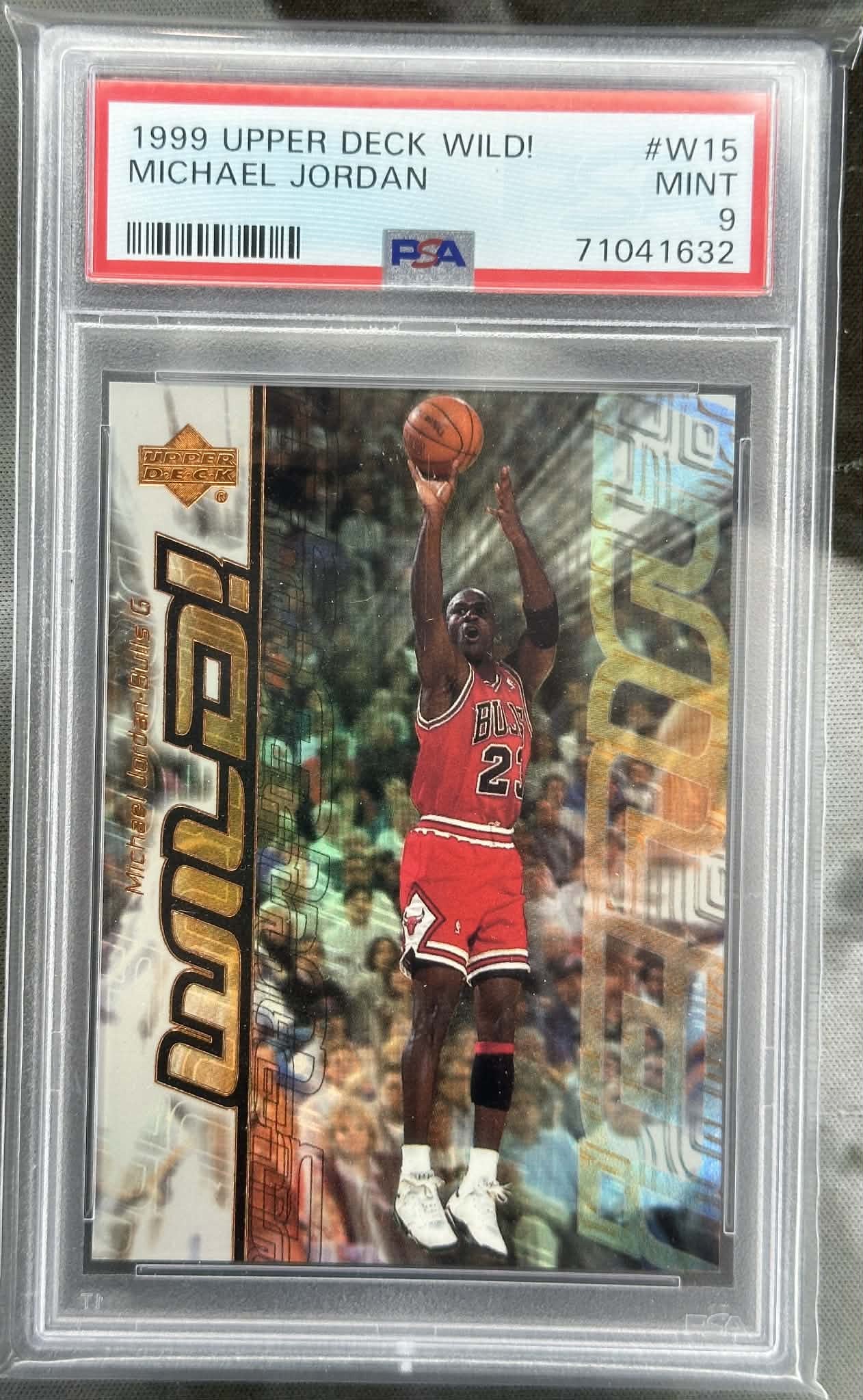 1999 Upper Deck Michael Jordan Wild! #W15 PSA 9 Mint graded basketball card