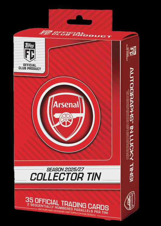 2026-27 Topps Soccer Arsenal FC Club Collector Tin