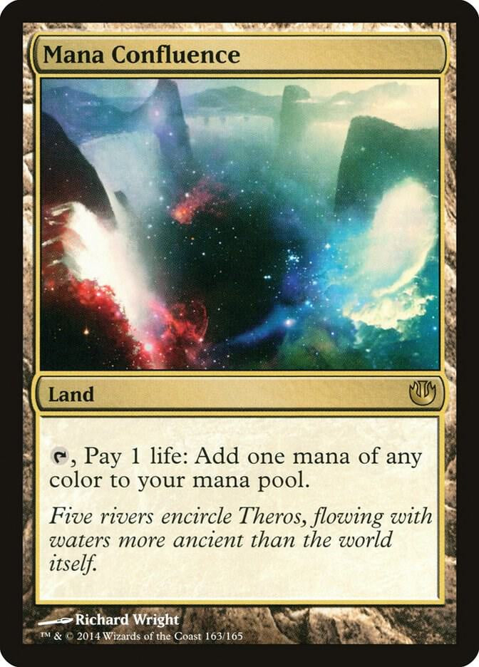 Mana Confluence card with cosmic design and text
