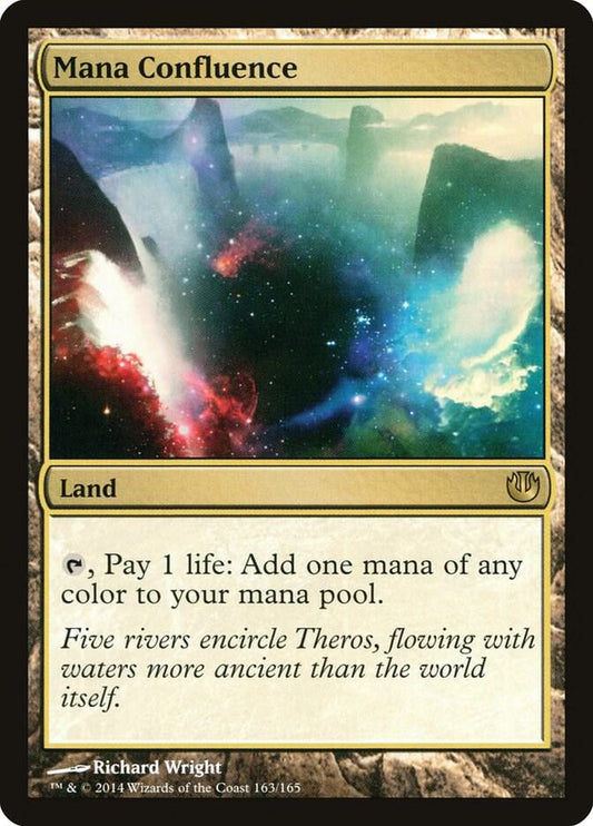 Mana Confluence card with cosmic design and text