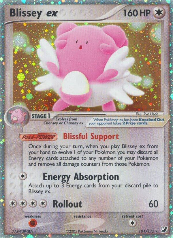 2005 Pokémon EX Unseen Forces Blissey Holo 101/115 NM Double Swirl