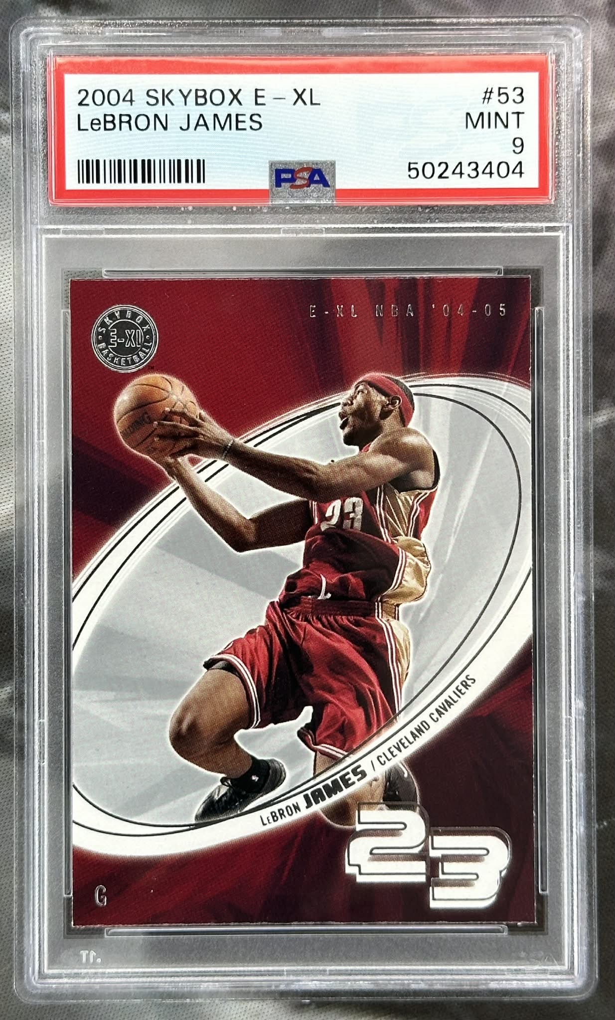 2004-05 SkyBox E-XL LeBron James #53 PSA 9 Mint graded basketball card