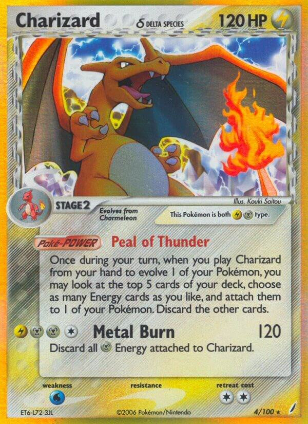 2006 Charizard Delta Species 4/100 Crystal Guardians Pokémon