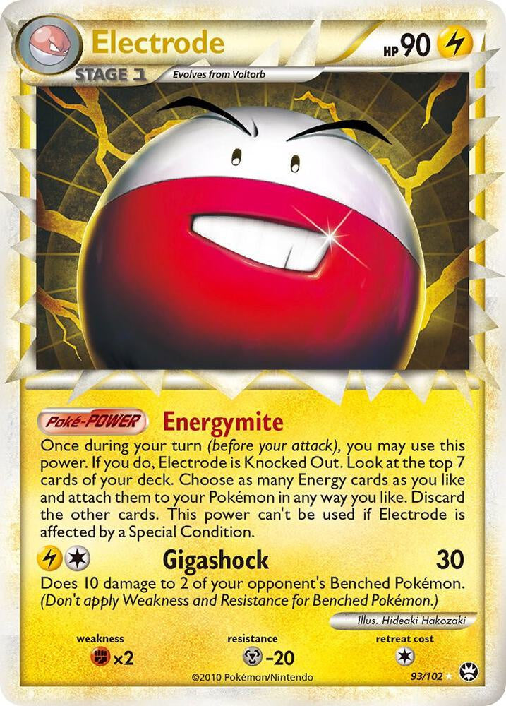 Pokemon Electrode Prime 93/102 Triumphant Holo NM-LP Card