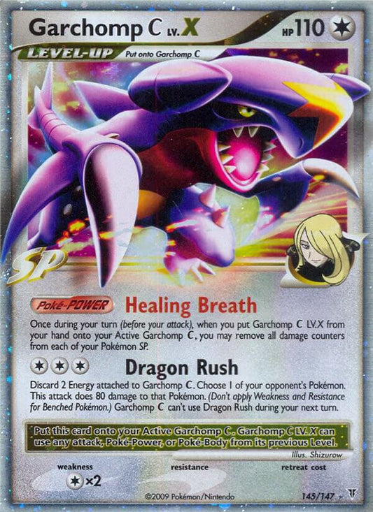 Pokemon Garchomp LV.X 97/100 Majestic Dawn Holo LP MP Card
