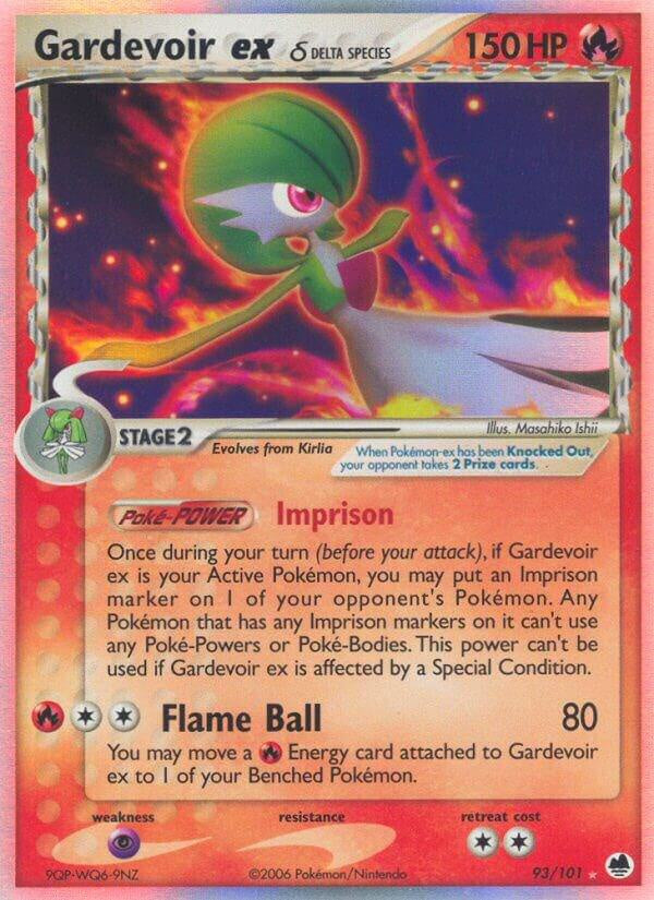 Pokemon Gardevoir ex 93/101 EX Dragon Frontiers MP/HP Card