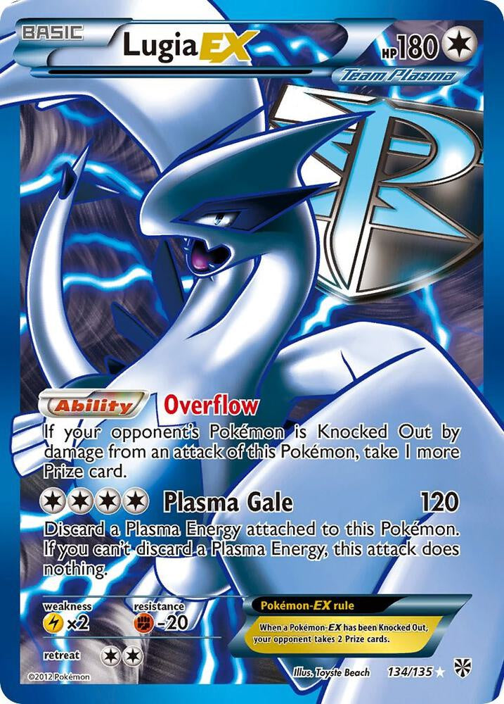 Lugia EX 134/135 Plasma Storm Holo Ultra Rare Pokémon Card NM