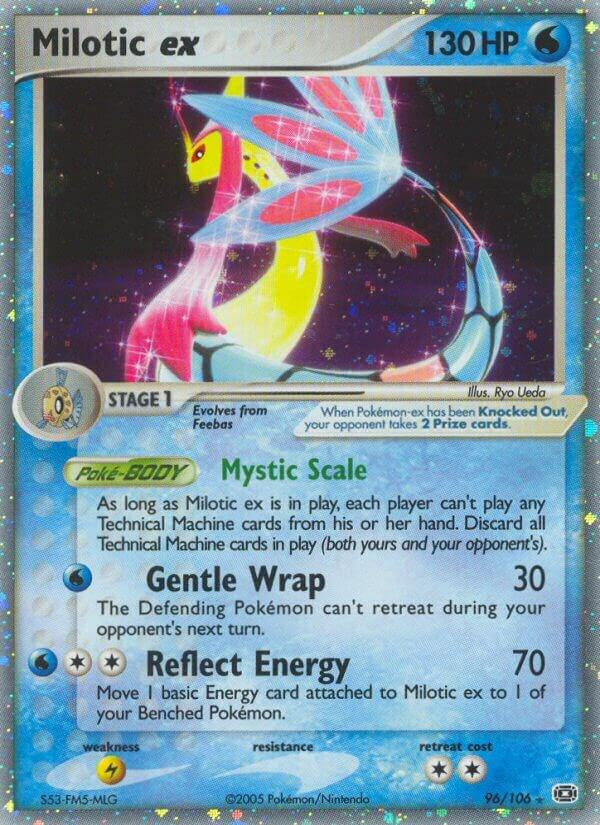 Pokémon Milotic ex card from EX Emerald set in MP condition