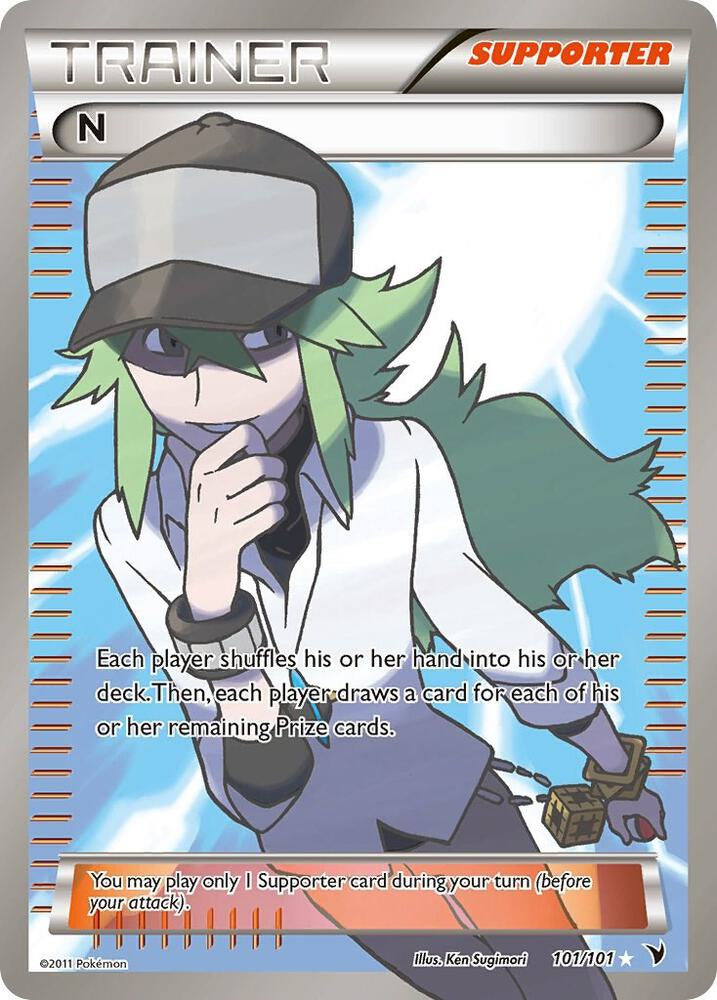 2011 Pokémon Noble Victories N Full Art Ultra Rare 101/101 Holo LP/MP