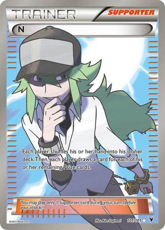 2011 Pokémon Noble Victories N Full Art Ultra Rare 101/101 Holo LP/MP