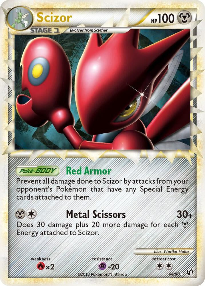 Pokemon Scizor 84/90 HGSS Undaunted Holo NM-LP Card