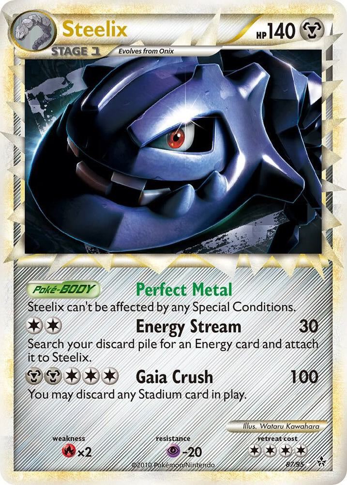 Pokemon Steelix Prime 87/95 HGSS Unleashed Holo LP Card