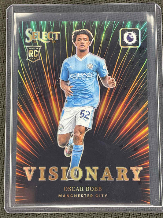 2023‑24 Panini Select Premier League Oscar Bobb Rookie Card Visionary SP #20