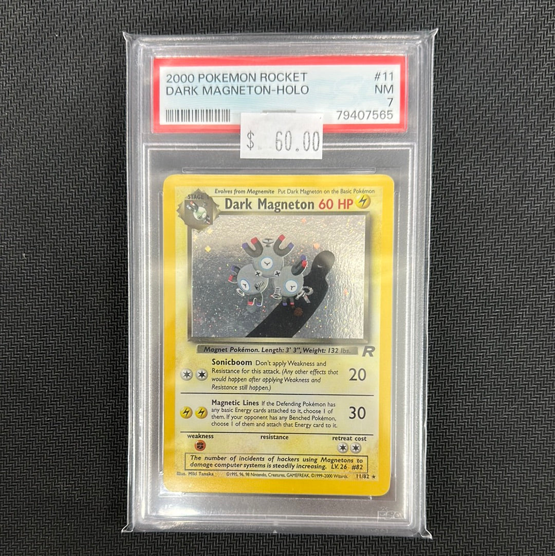 Dark Magneton Holo 2000 Pokemon Rocket PSA 7