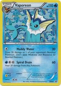 2013 Pokémon Vaporeon BW89 Black Star Promo Cosmos Holo English card in Very Lightly Played condition.