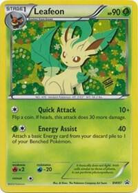 2013 Pokémon Leafeon BW87 Black Star Promo Cosmos Holo English card in Very Lightly Played condition.