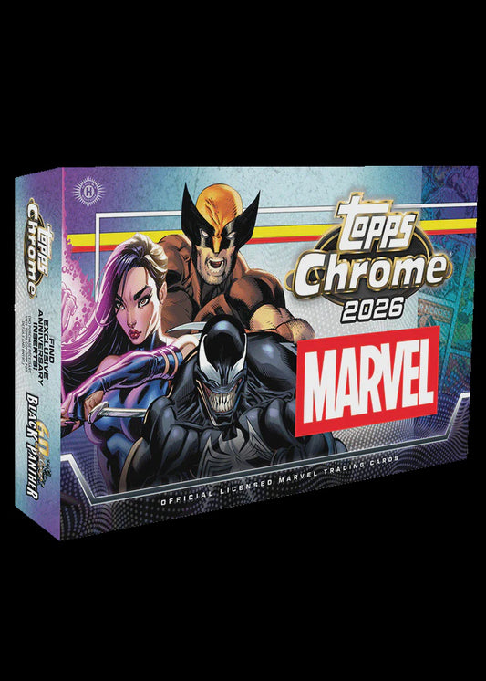 2026 Topps Chrome Marvel Comics Hobby Box sealed trading card box