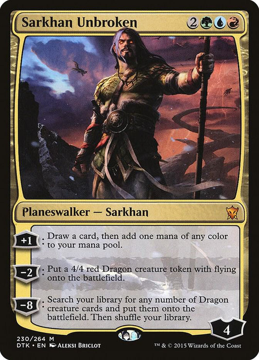Sarkhan Unbroken Dragons of Tarkir #230 Magic the Gathering card